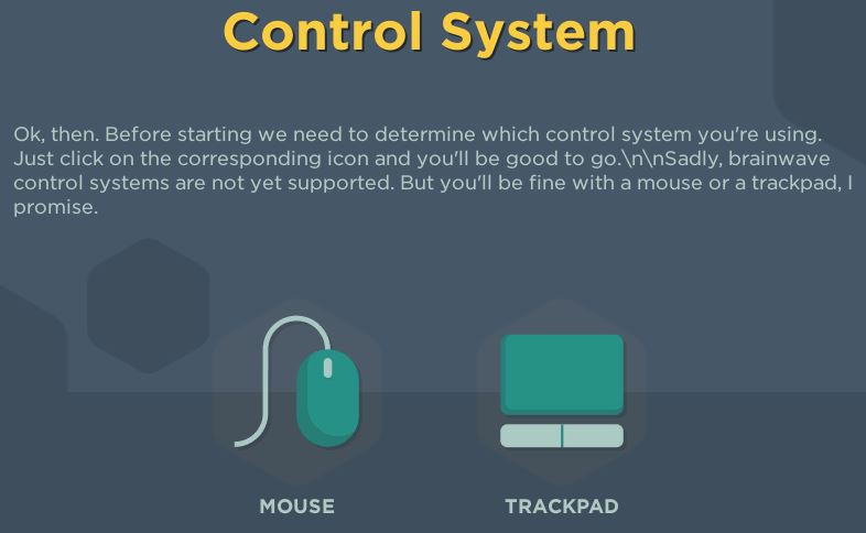 Navigation control choice